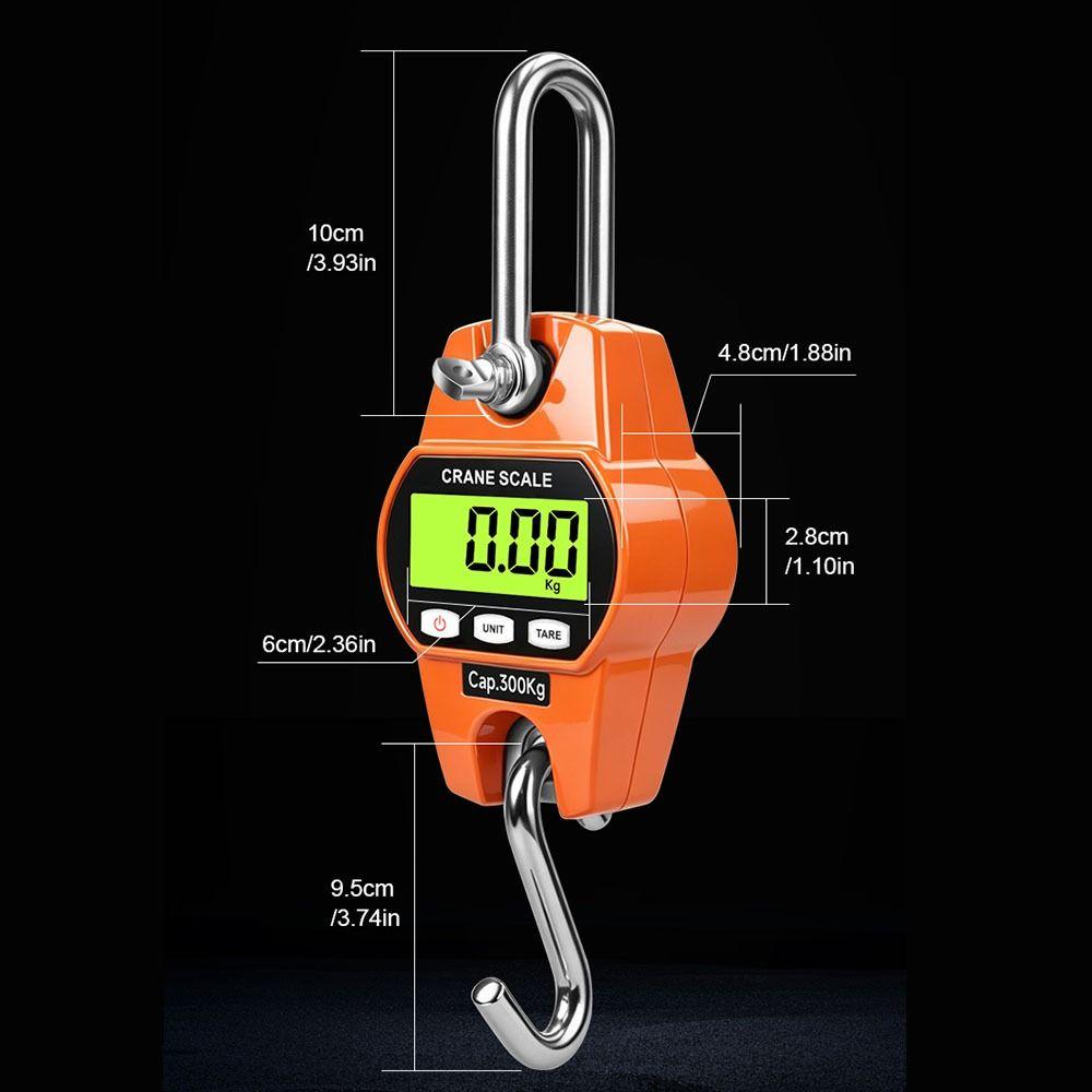 300/500KG Digital Hanging Scale Aluminum Shell Crane Scale Electronic Hook Scale  Port