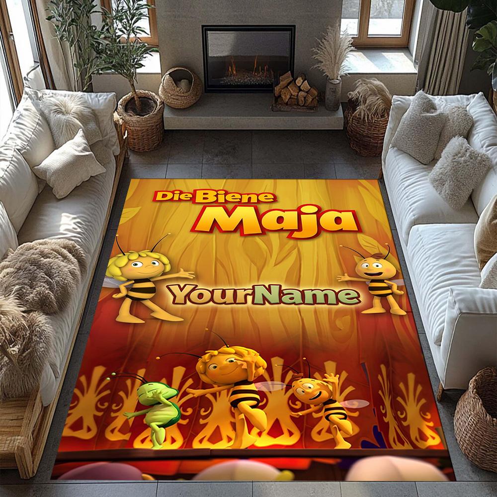 Biene Maja Personalized Name Carpet Design for Decorate room Outdoor Dormitory Dining Room Antislip Carpet Decorate Offices Perfect Gift for Women/Men