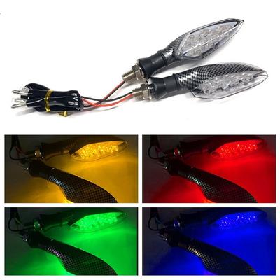 2025 New Pair of Motorcycle LED Turn Signal Off-road Vehicle 12V Street Driving Direction Light Modified Accessories Turn Signal