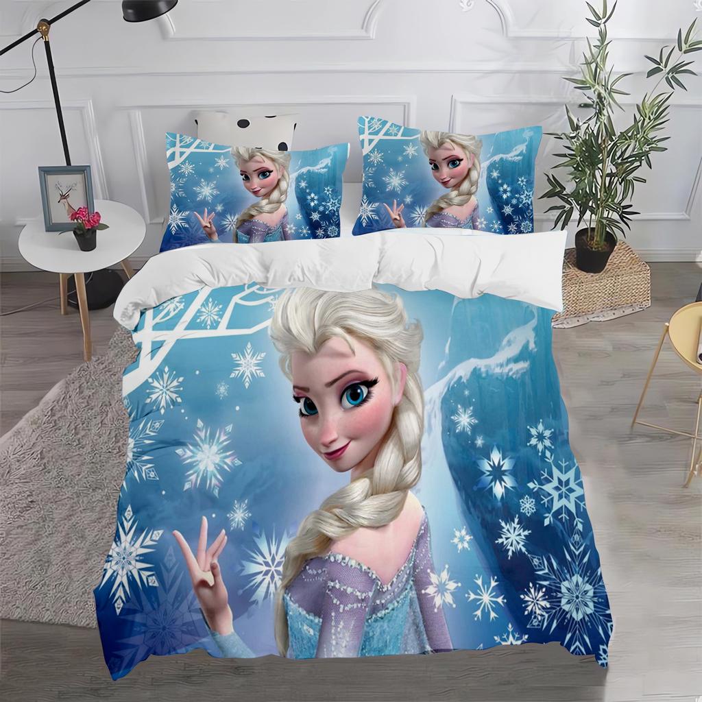 Frozen Cartoon Quilt Cover Cute Printed Comforter 100% Polyester Bedding Anime Duvet Twin Size Children Gift Various Sizes