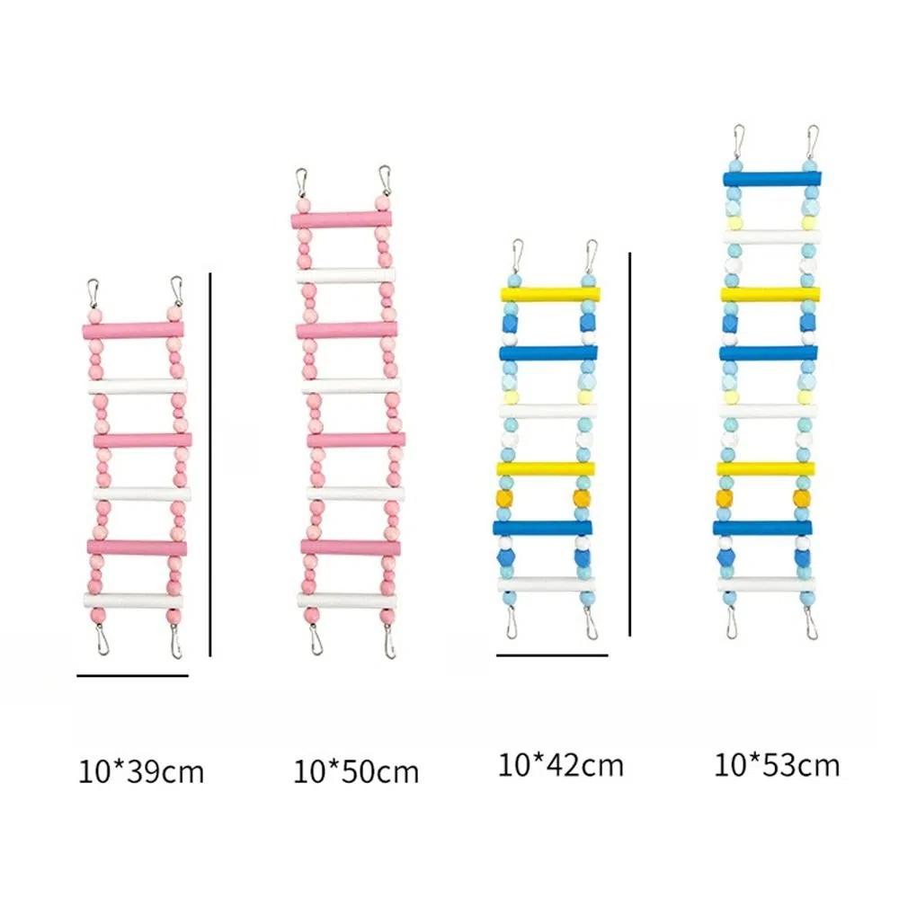 Wooden Bridge Swings Hanging Parrot Ladder New Climbing Ladder Toys  for Parakeet Cockatiel