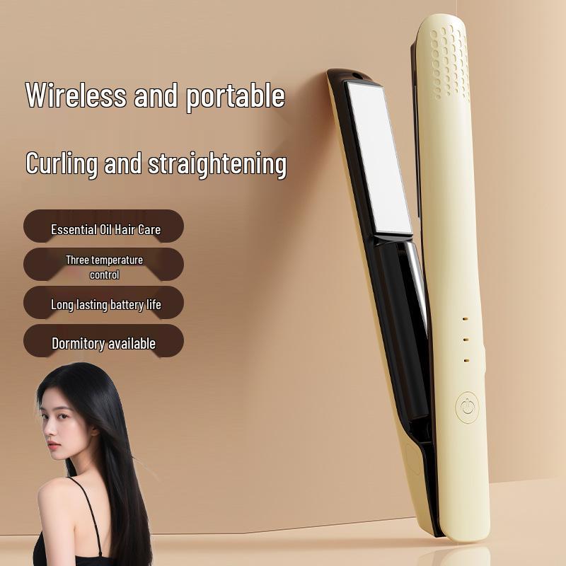 Dual-Function Straightener & Curling Iron with Three-Speed Temp Control – Gentle on Hair & Portable for Home Use 45W