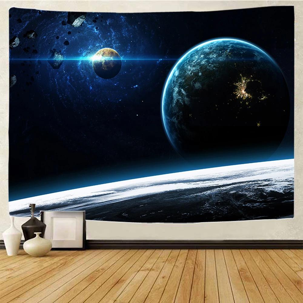 Cosmic Planet Home Decoration Tapestry Background Cloth  Yoga Mat Bed Sheet Sofa Blanket