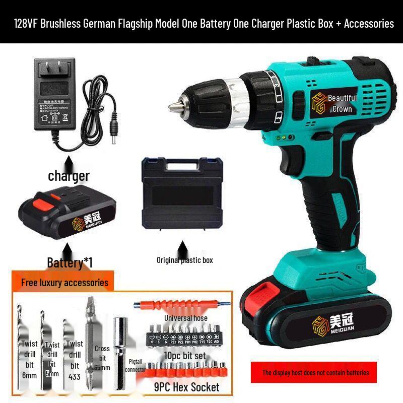 German Industrial Rechargeable Dual-Speed Impact Lithium Battery Hand Drill
