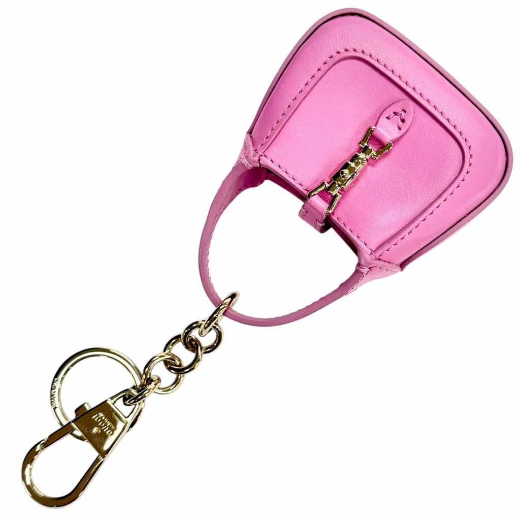 Pristine GUCCI key ring Jackie 1961 pink leather Women 768285 Used
