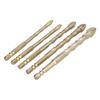 5Pcs Drill Bit   Spear Head Hex Shank Drilling Tool Set Kit for Tile Concrete Glass