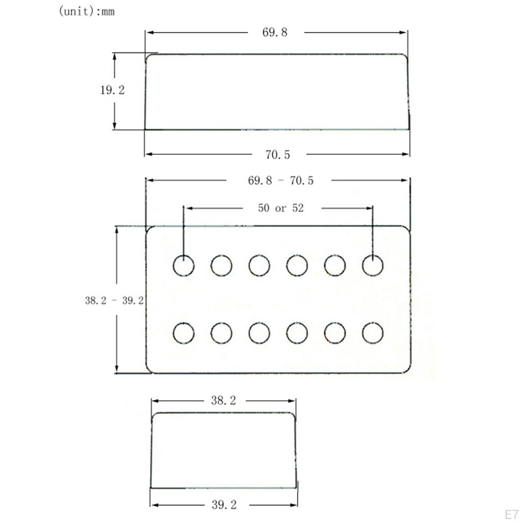 2 Pieces Guitar Pickup Cover Double Covers for Parts