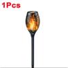 1-8PCS 12LED Solar Flame Torch Lights Flickering Light Waterproof Garden Decoration Outdoor Lawn Path Yard Patio Floor Lamp