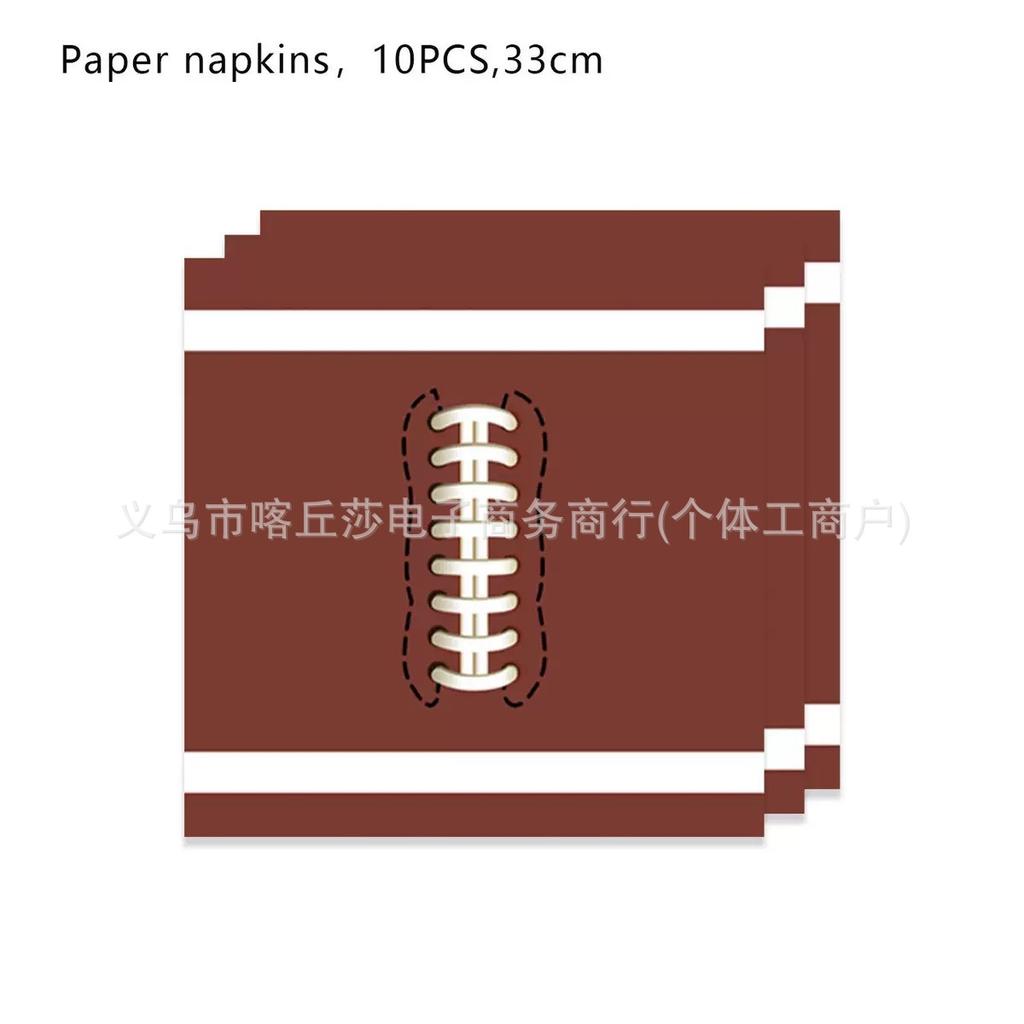 Super Bowl Football Party Supplies American Football Children'S Birthday Party Tableware Tablecloth Paper Plates Tissue Decoration