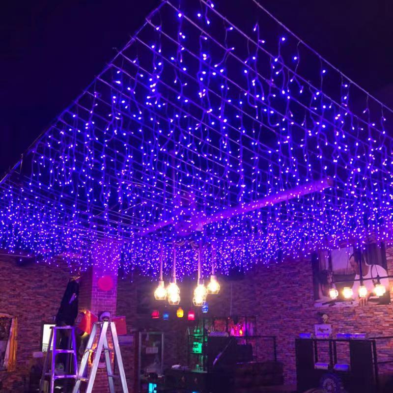 

LED Waterproof Icicle and Waterfall Curtain Lights - Starry Outdoor Fairy String Lights for Holidays Steady controller