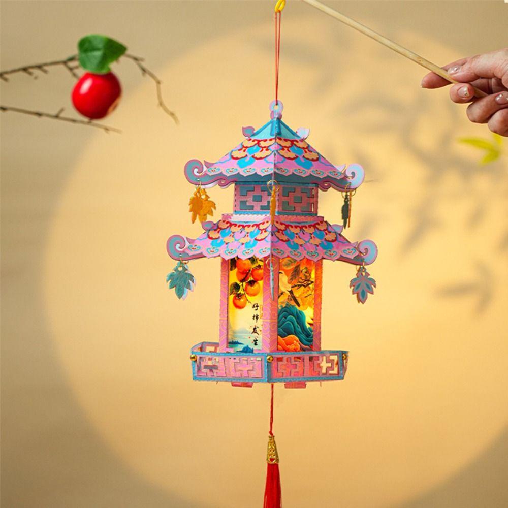 Luminous DIY Lantern Material Kit Ancient-style Kindergarten Craft Lantern Gift