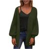 Suéter Holgado de Color Sólido para Mujer Chaqueta Cárdigan Tejida con Cuello en V