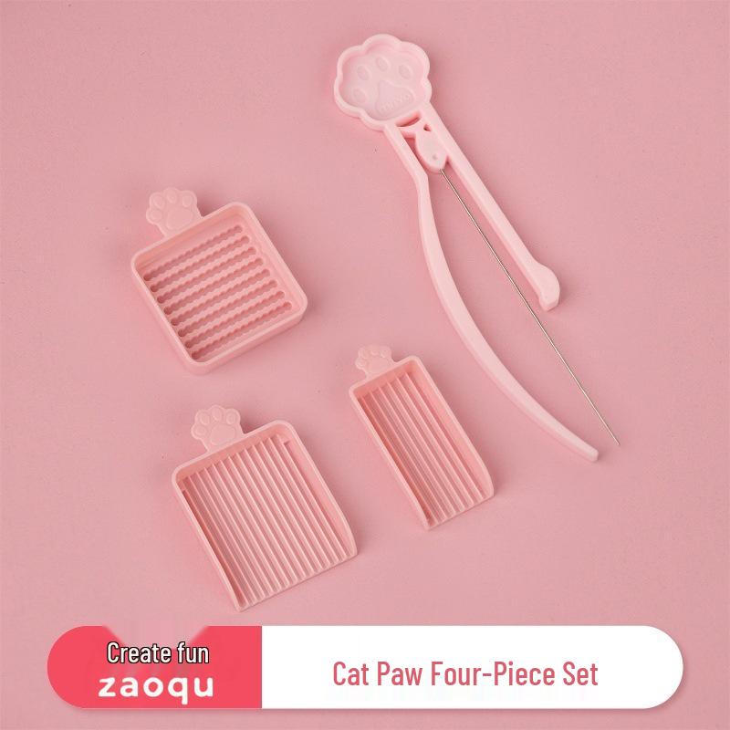 Cat Paw Perler Beads Complete Tool Set: Pen, Needle, Shovel, Board, Tweezers, Hot Cloth & Accessory Pack