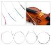 4Pcs Violin Strings Set Silver Stainless Steel Musical Instrument Accessories for 4 4