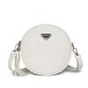 Crossbody Bag for Women Korean Style Fashion Trend Versatile Embossed Mini Round Bag Zipper Shoulder Bag