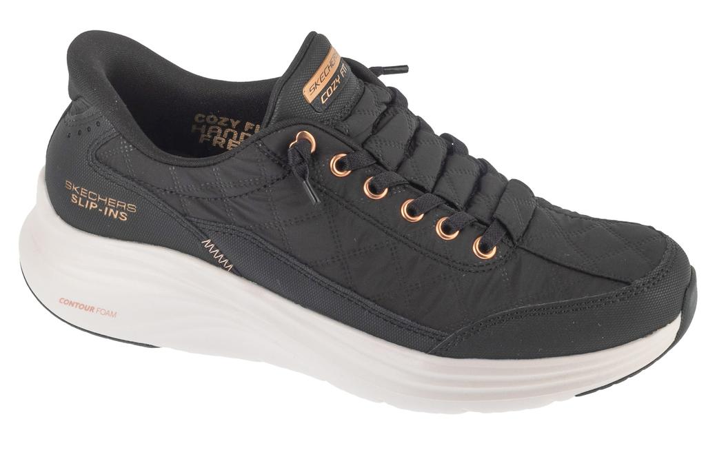 Skechers Slip-ins: Contour Foam - Golden Hour, Womens Black Sneakers
