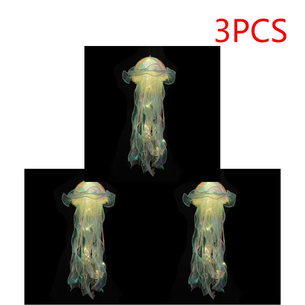 1-5PCS LED Jellyfish Lamp Button Battery Portable Flower Light Atmosphere Decoration Lamp Bedroom Night Lamp For Room Home Decor