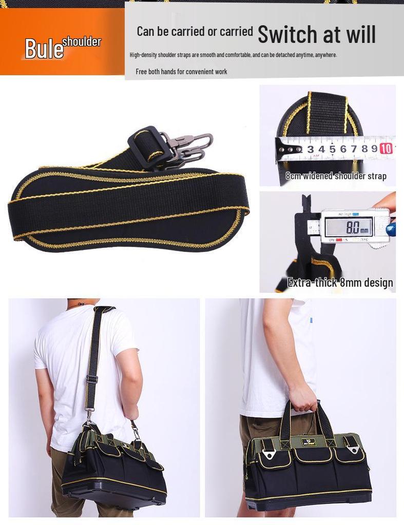 Sac à outils multifonctionnel en tissu Oxford imperméable - Épaissi et résistant à l'usure pour la réparation de matériel.