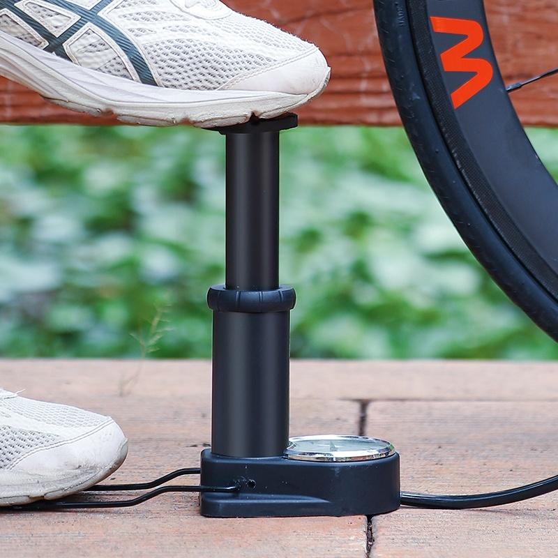 WEST BIKING Bicycle Foot Mini Pump High Pressure 140PSI Tire Inflator Presta/Schrader/Dunlop MTB Road Bike Foot Pump With Gauge