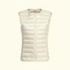 Plus-Size Women's Lightweight White Duck Down Vest for Middle-Aged and Elderly