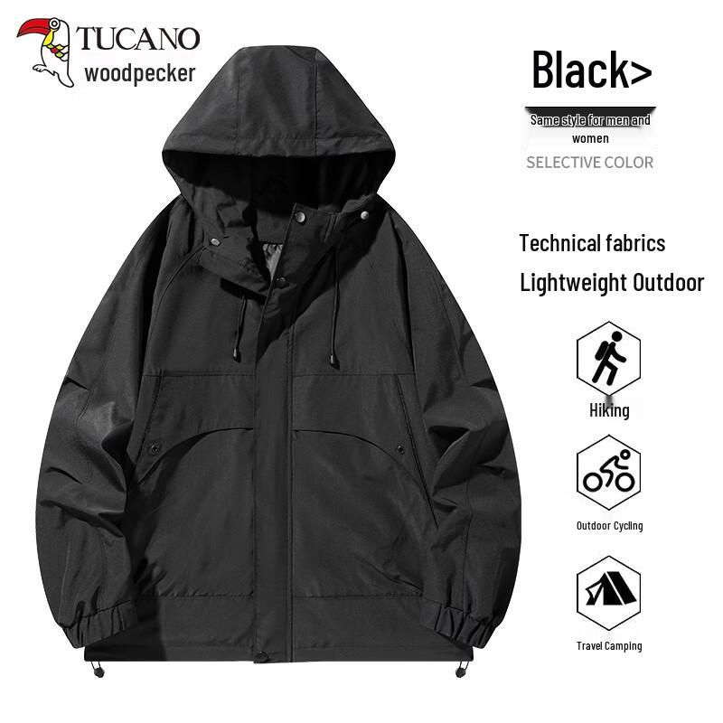 TUCANO Women's Lightweight Hooded Windproof Hiking Jacket