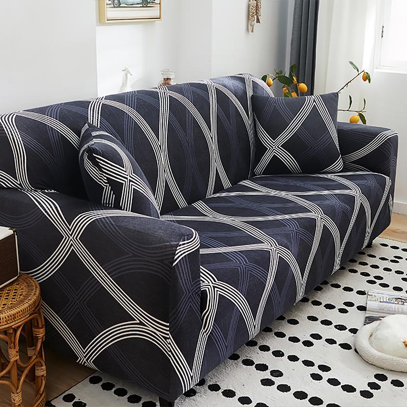 Printed Sofa Slipcover Stretch Sofa Covers For Living Room Pets Kids Chair Couch Cover I Shape Corner Sofa Anti-Cat Scratch