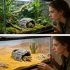 Reptile Cave Resin Rock Shelter House Reptile House For Lizards Bearded Dragon Snake Basking Terrarium Fish Tank