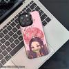 D-Demon N-Nezuko Slayer Phone Case For iPhone 16,15,14,13,12,11,Pro,XS,Max,Plus,Mini,SE4,E Black Matte Shockproof Cover