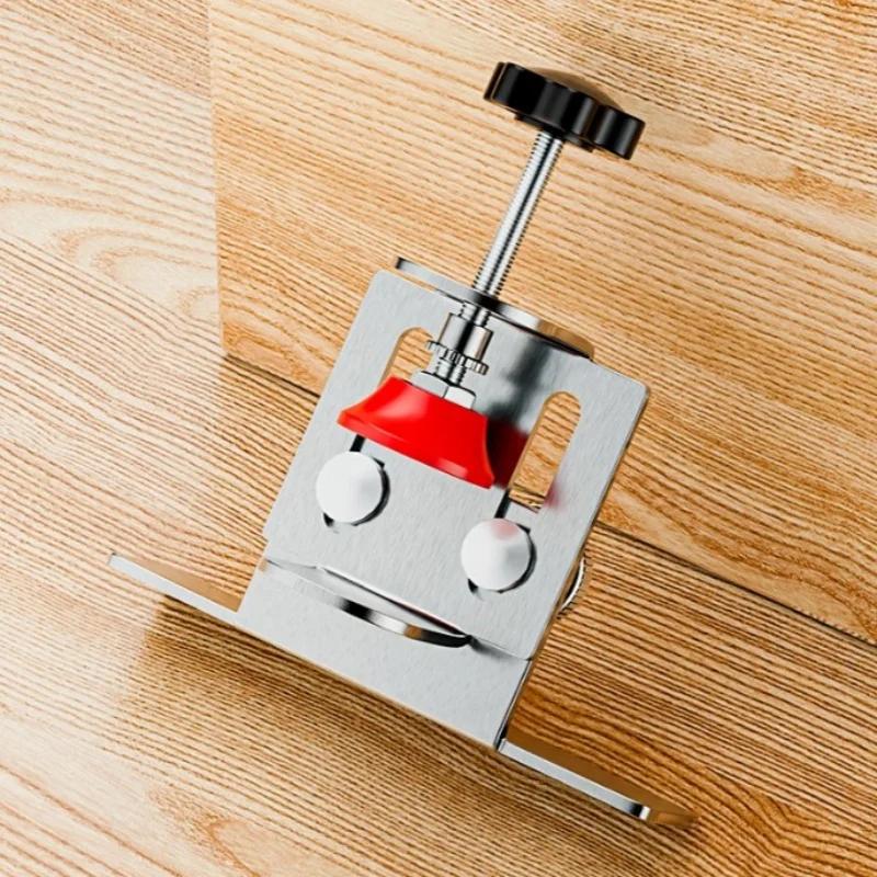 1-8PCS Cabinet Door Mounting Fixture Adjustable Cabinet Door Mounting Locator Household Stainless Steel Mounting Bracket