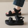 CRLAYDK Women's Rome Sandals Adjustable Strap Hook&Loop Shoes Comfort Platform Summer Walking Casual Beach Sports Slippers
