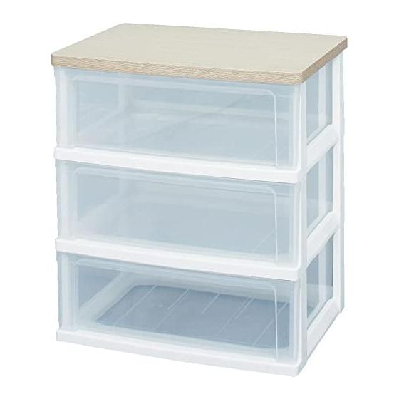 Iris Ohyama Wood Top Chest French Oak WTW-543
