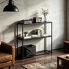Modern Console Table Made of Steel with 2 Levels, Entrance Table, Hallway and Living Room