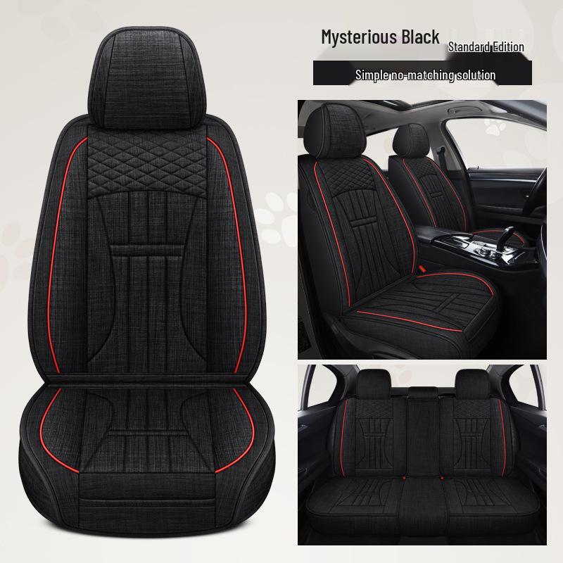 Universelles Leinen-Autositzkissen für Corolla, Civic, Sylphy & mehr - Vier Jahreszeiten