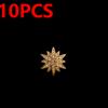 10pcs/set Star Brooch Fashion Luxury Men Lapel Button Suit Corsage Badge Shirt Collar Zircon Brooches Clothing Accosseries Jewelry Gifts