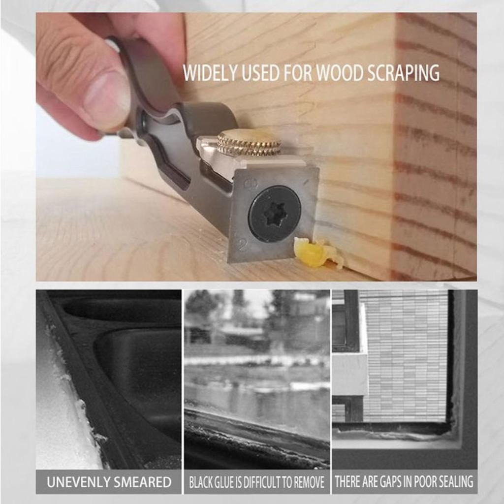 Wood Carbide Insert Scraper Aluminum Alloy Glue Scraper Remover for Woodworking Cleaning Degumming
