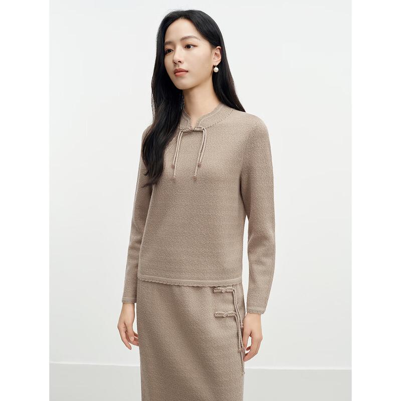 JUZUI Women's Elegant New Chinese Style Toggle Button Knit Cardigan