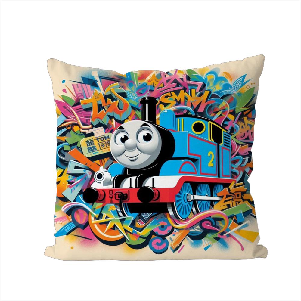 TThomas The Train Pillow Case For Car Sofa Decorative Home Doublesided Print Plush Square Throw Pillow Cushion Cover