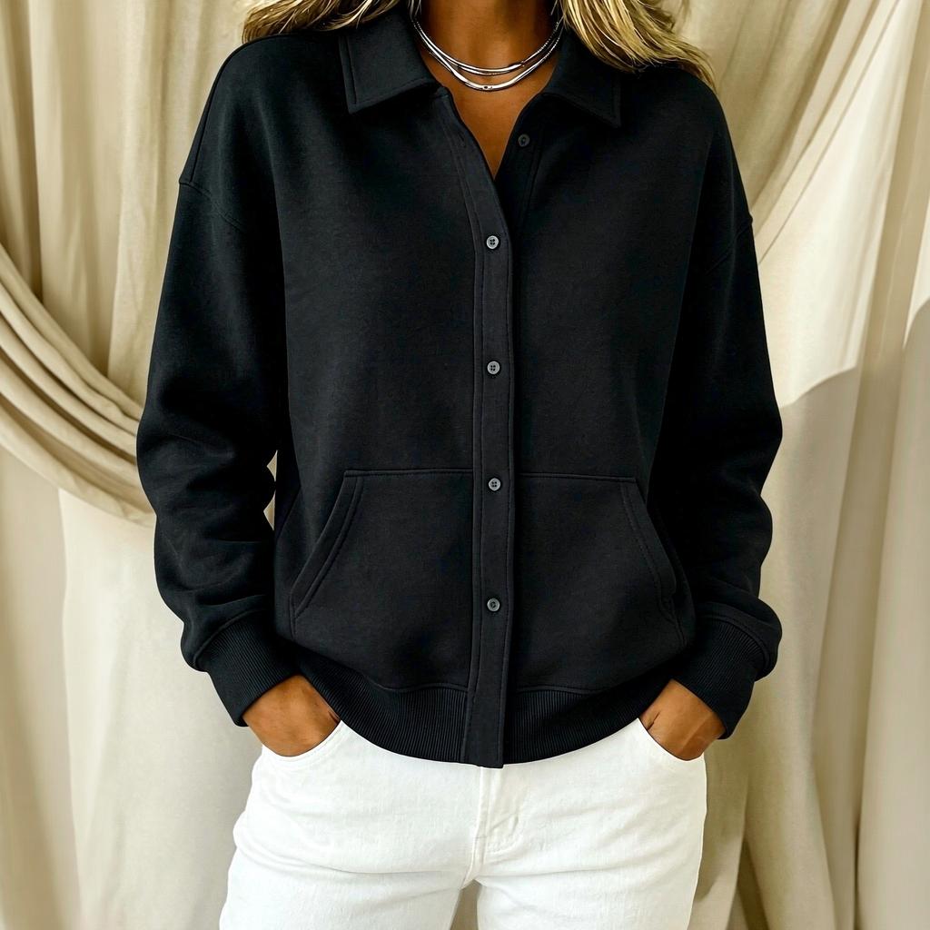 Women's Retro V-Neck Cardigan Long Sleeve Single-Breasted Color Fall Winter Coat