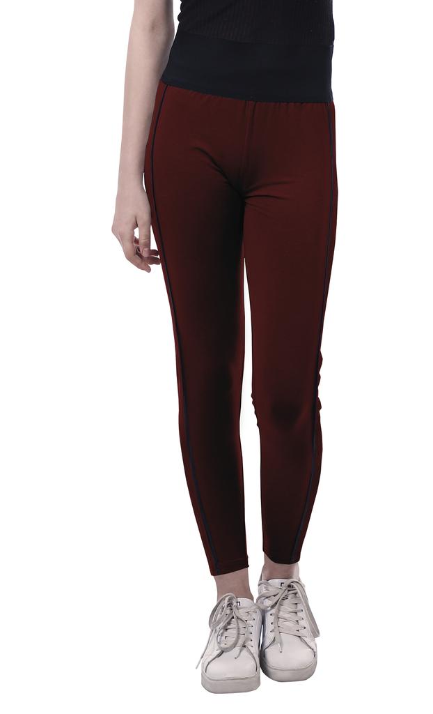 Moomaya High Waist Leggings For Womens Pull On Soft Yoga Pants-3W