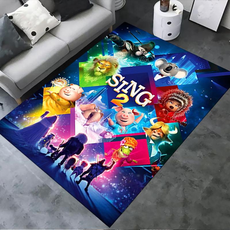 

2025 New Sing Movie Carpet Rug for Living Room Bedroom Home Sofa Decoration,Kids play Non-slip Floor Mat162 40x60cm( 15x23in )