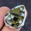 Natural Buffalo Jasper Gemstone 925 Sterling Silver Jewelry Ring Size 7 C9z54