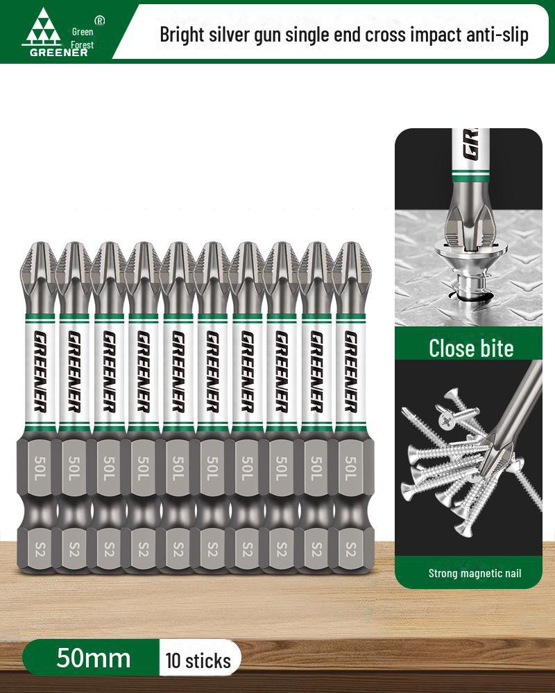 Green Forest Magnetic Non-slip Electric Screwdriver & Flashlight Drill Set