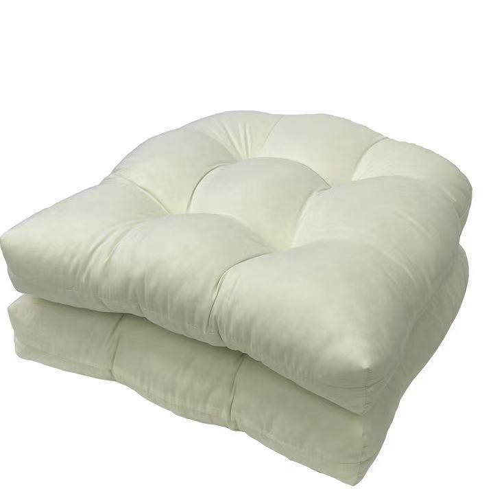 2Pcs/Set Low Back Wicker Chair Cushion Thicken Outdoor Furniture Garden Dining Patio Chair Cushion Seat Pad Backrest Cushion