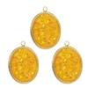 3pcs Elegant Gold Plated Steel Sunflower Necklace Pendant for Women with Enamel Tarot Card and Crescent Star Charm