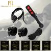 4 Pcs / Set Black  Beginners Starter Kit Heart Paddle Blindfold Cuffs Ball Gag  Starter Kits