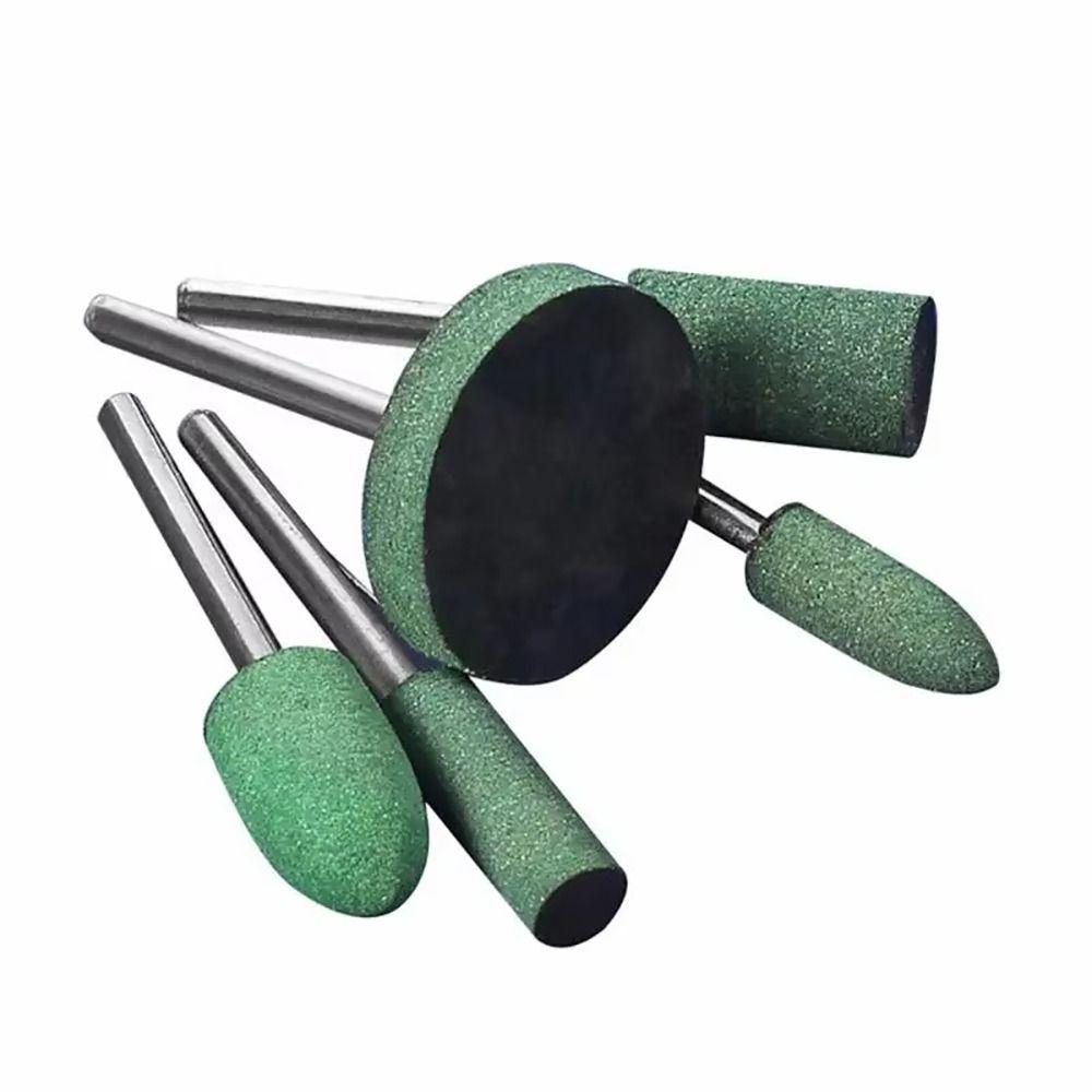 5Pcs/Set Mounted Rubber Grinding Head Finish Polish Die 3mm Shaft Polishing Abrasive Rotary Grinding Stone Wheel Polishing Tools