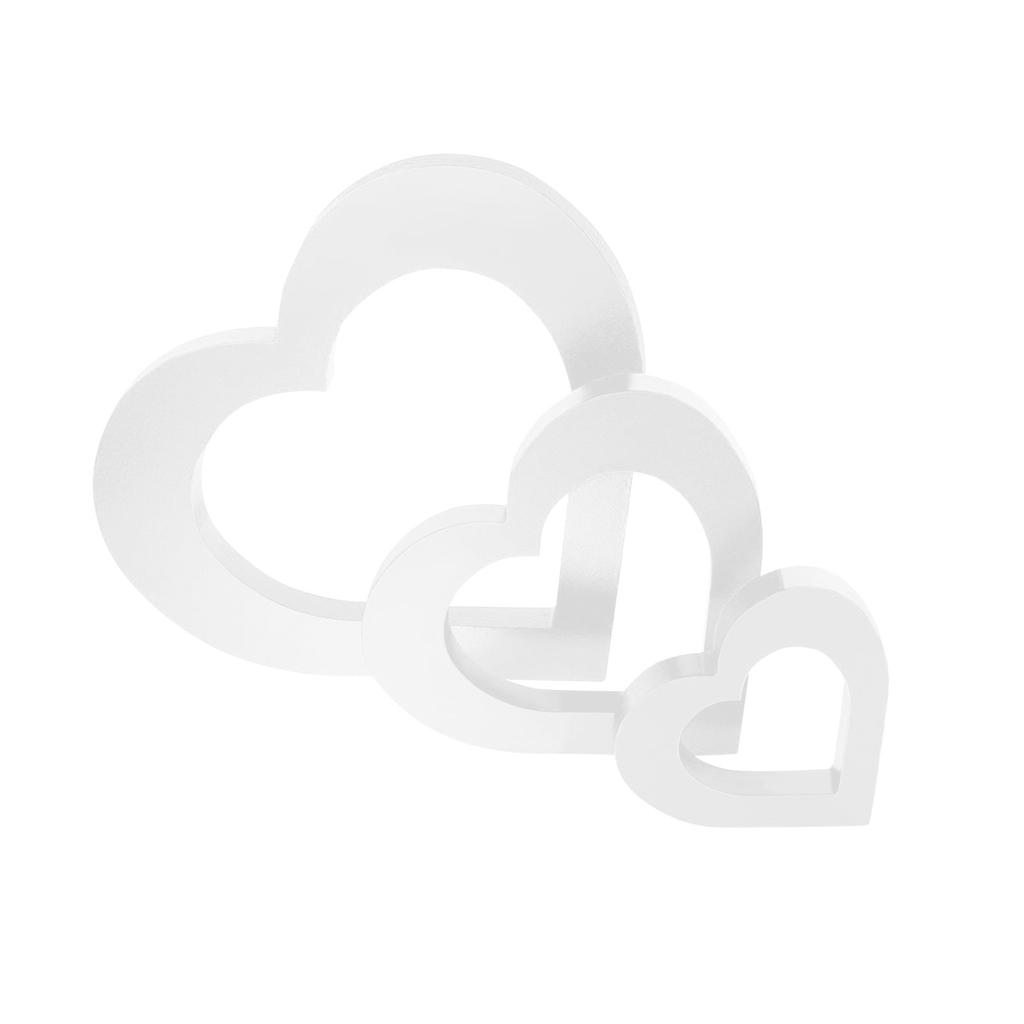 New wooden heart shape Ornaments Home Decor Valentine's Day Living Room Desk Decoration Festival Gift Crafts