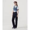 Covernat U-Neck Striped Slim Fit Short Vest Women tops Navy-Blue CO2501KT77NA