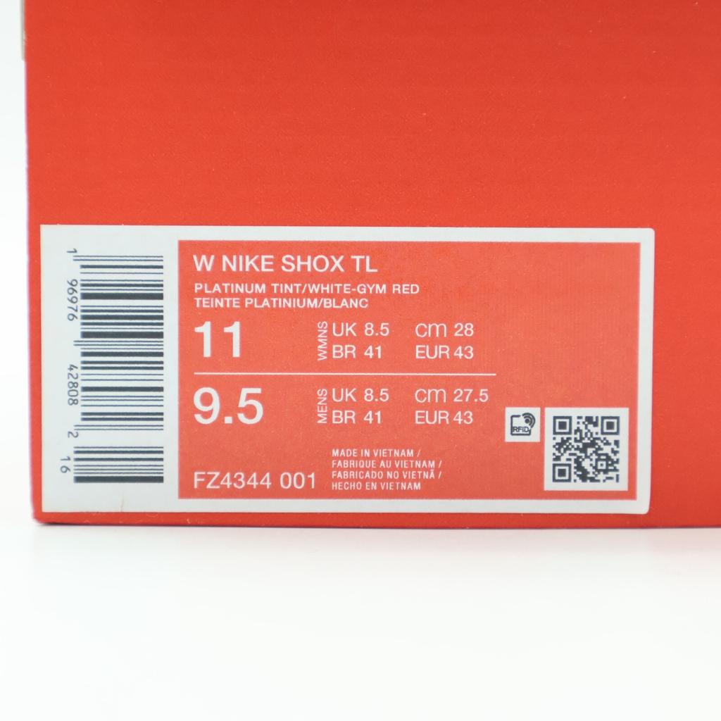 FZ4344-001 Nike Shox TL Platynowy Odcień Czerwień Siłowni Biały Srebrny Szary (Kobiety)