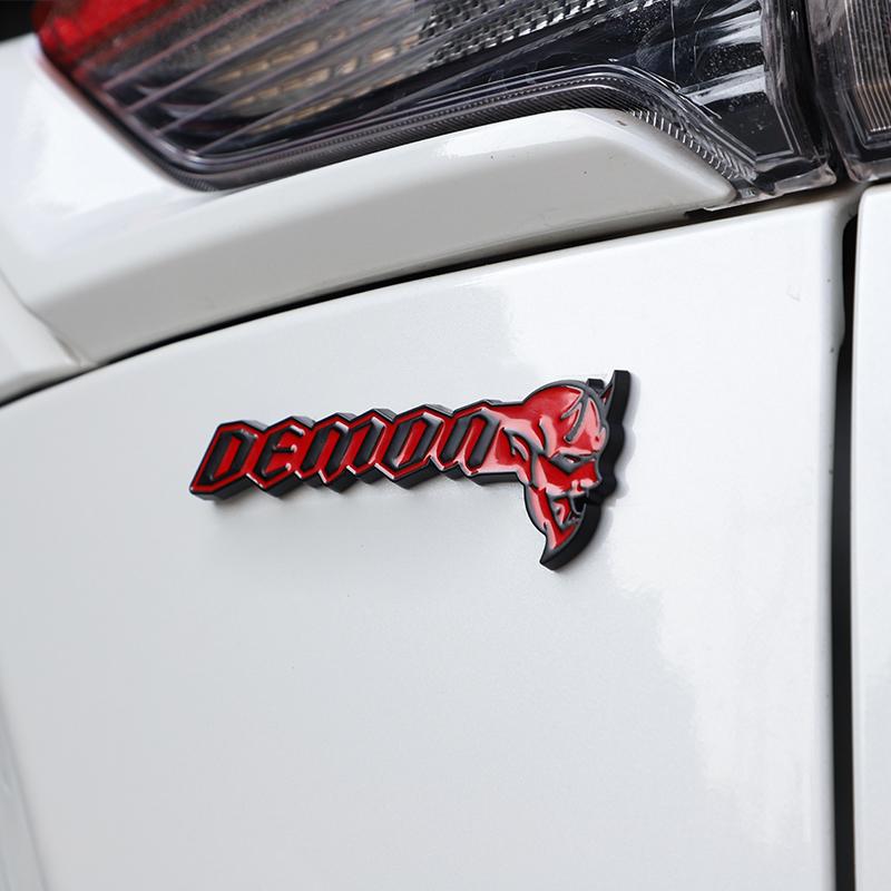 3D Metal Hell Demon Emblem Car Body Trunk Badge Sticker For Dodge Journey Charger Ram 1500 Caliber Nitro Caravan Avenger PP2